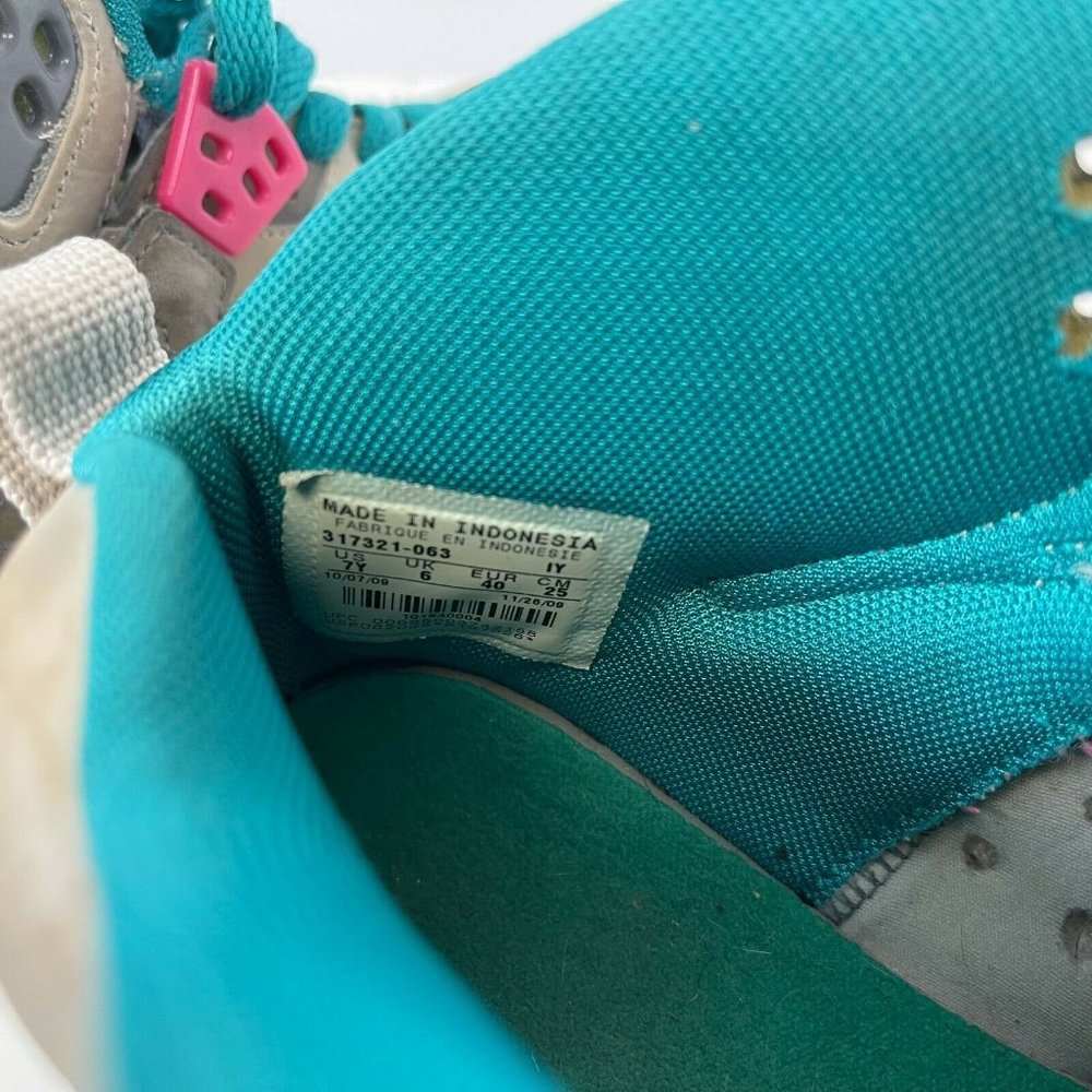 Jordan Spizike Miami Vice Basketball Shoes Grey Vivid Pink Youth 7Y - Picture 6 of 6